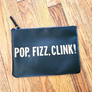 Kate Spade New York Clutch Pop, Fizz, Clink! Black Like New! ♠